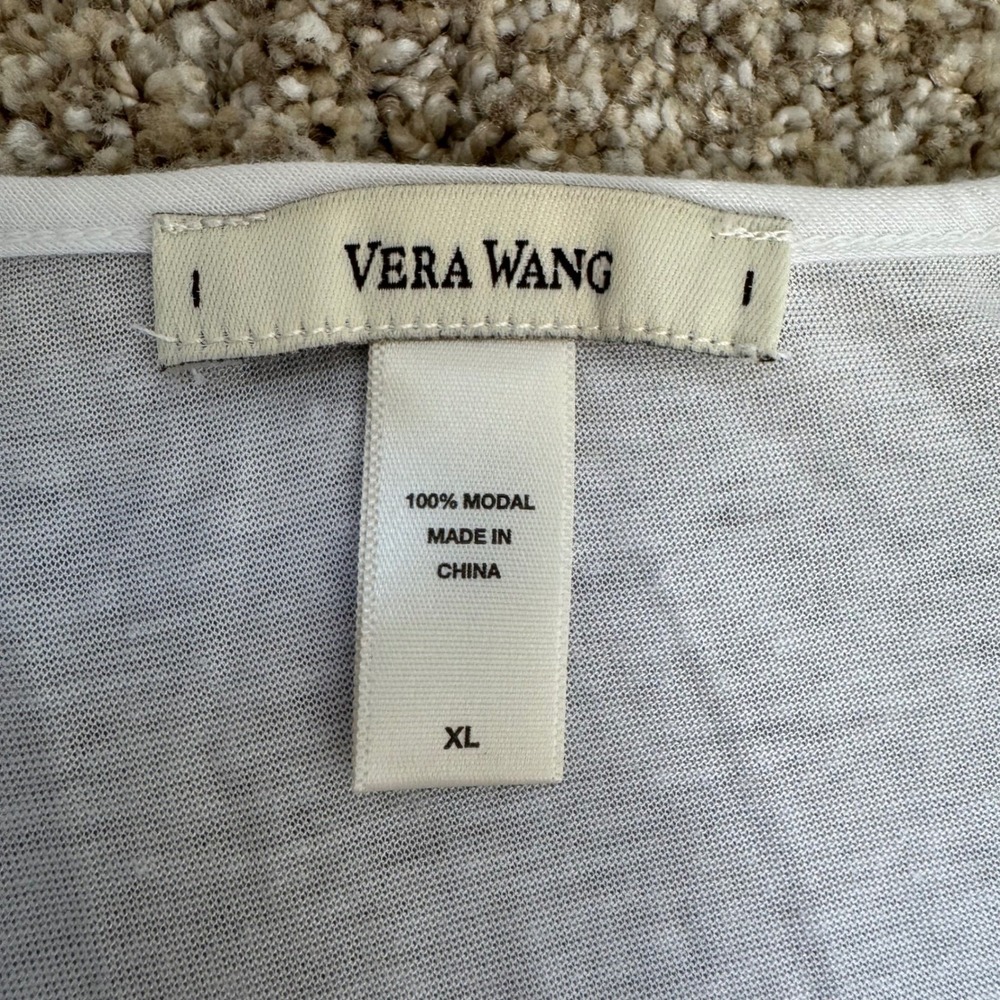 Vintage Y2K Vera Wang Babydoll Slip Gown Semi Sheer Modal White Women's Size XL - Picture 2 of 6